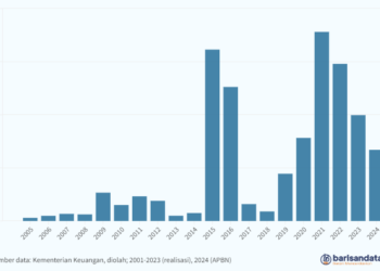 PMN Kepada BUMN (Rp miliar), 2005-2024
